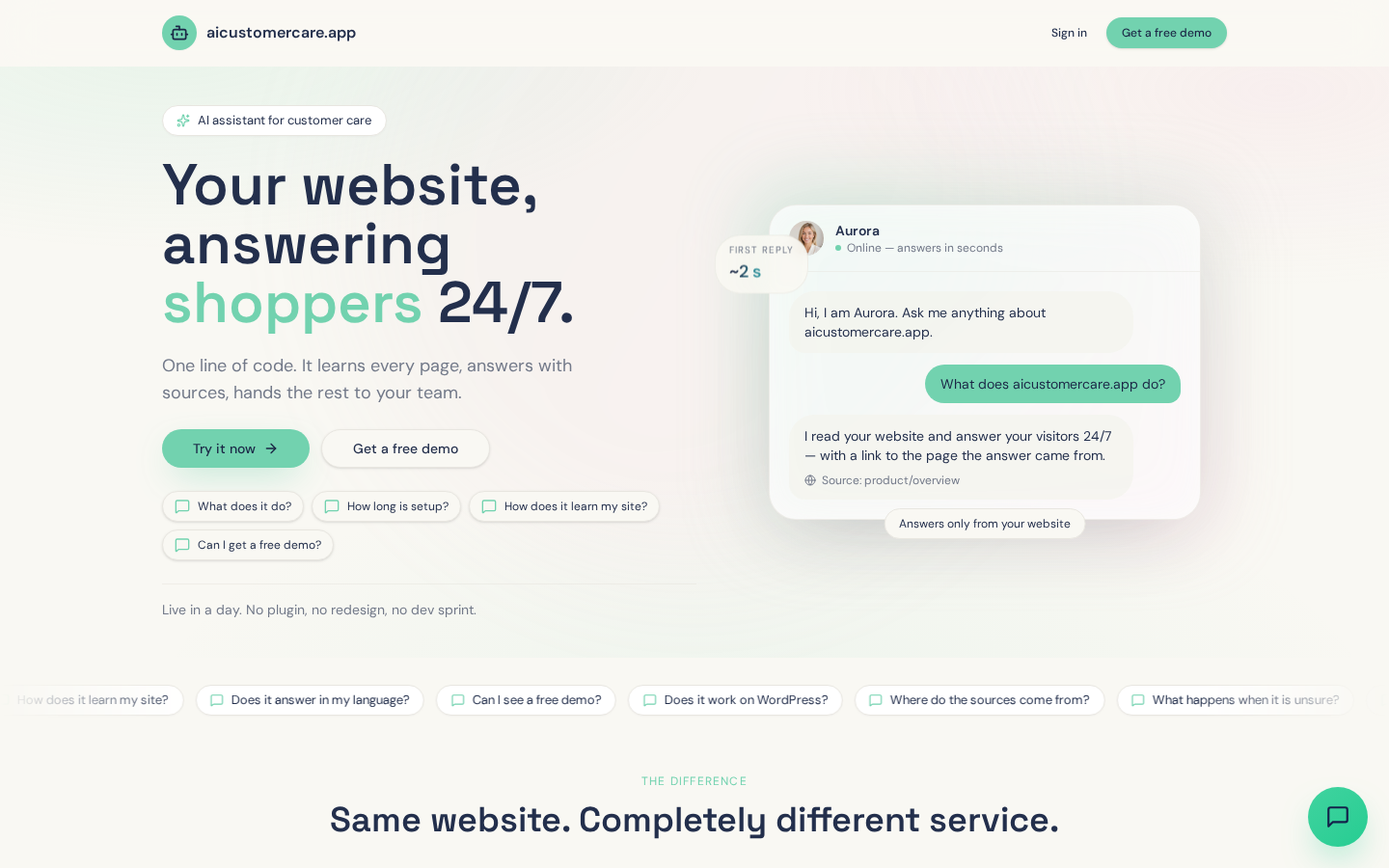 AI Customer Care preview