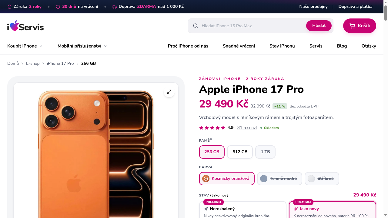 koupitiphone.cz product detail preview